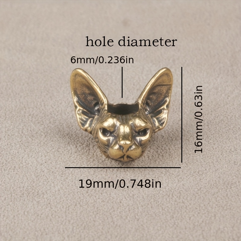 Image of Copper Sphinx Cat Head Pendant - Intricate Copper , Decor Jewelry, No Electricity Needed, Perfect For Decor, Office Decoration, Sophisticated Design, Durable , Decorative Piece, Jewelry Lovers
