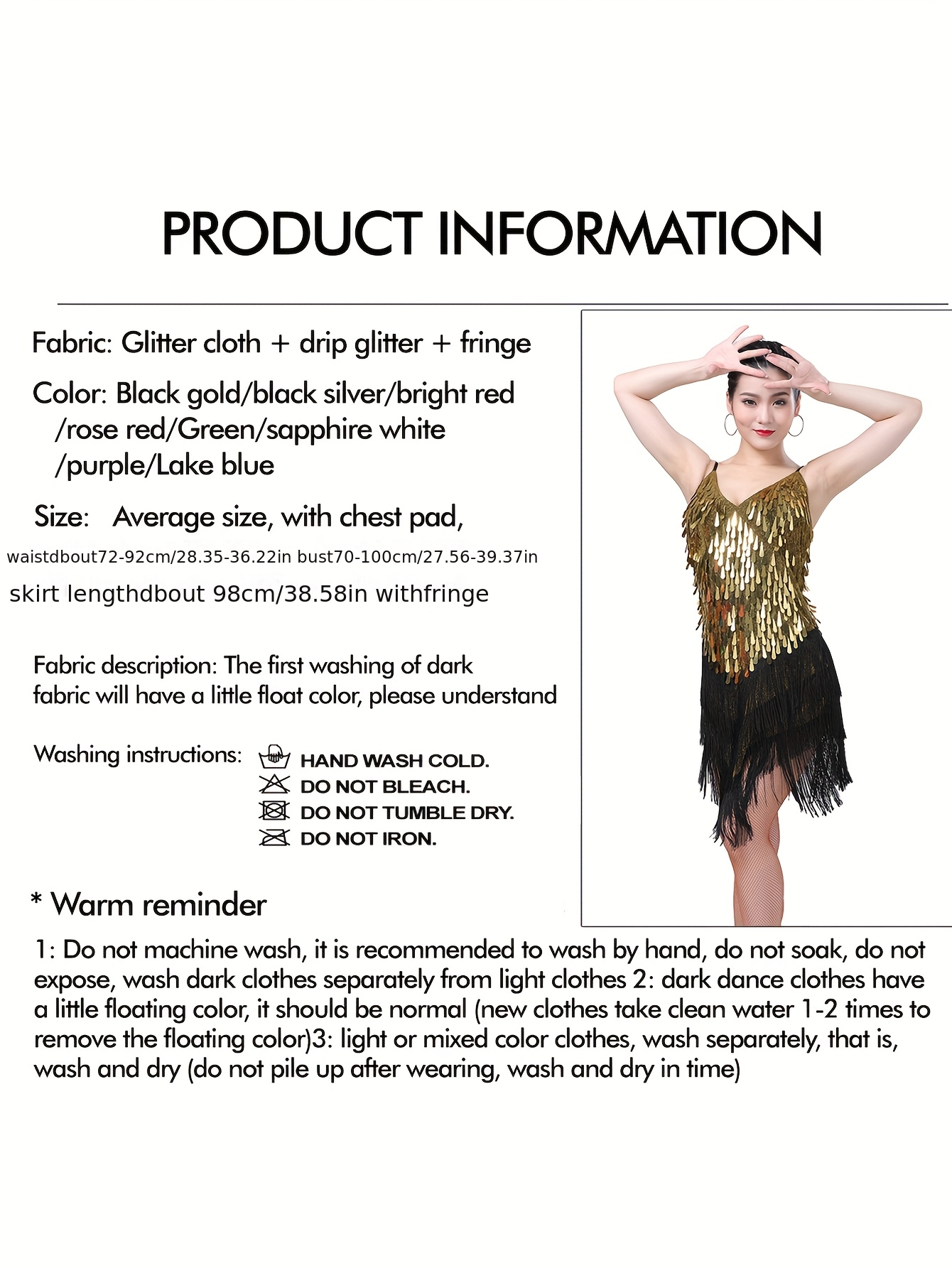sleeveless sequin dress chest pad tassel midi dress latin - Temu Spain