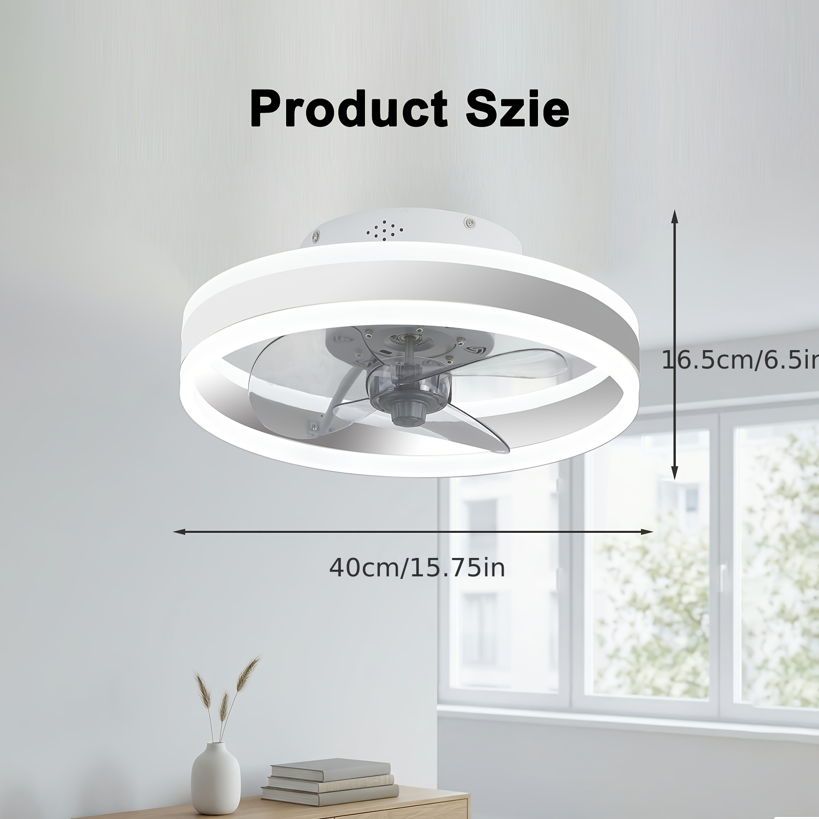 Ceiling Fan With Light, Fan Light, 3 Color Temperatures And 6 Led Ceiling Fan With Lamp, App/remote Control Quiet Dimmable Fan Light