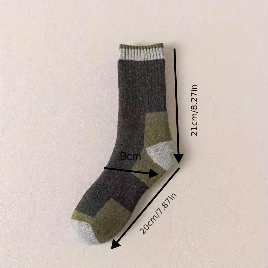 5-Pair Men's/Women's Long Thick Socks, Soft and Warm