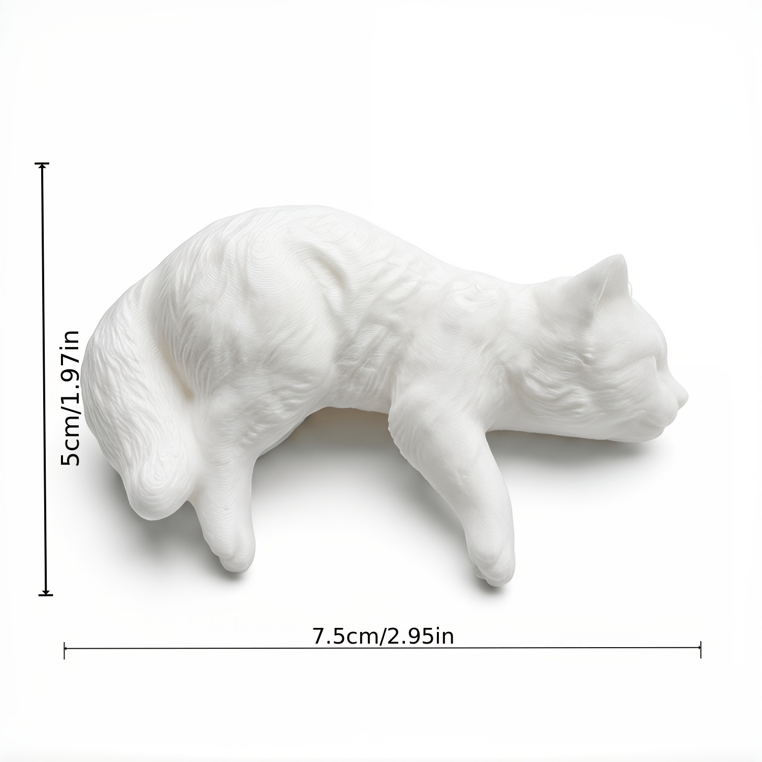TEMU 3d Printed Lazy Sleeping Cat Figurine, Monitor Edge Decor, Desk Side Ornament, Office Decoration, Gift For Cat Lovers For Halloween Thanksgiving