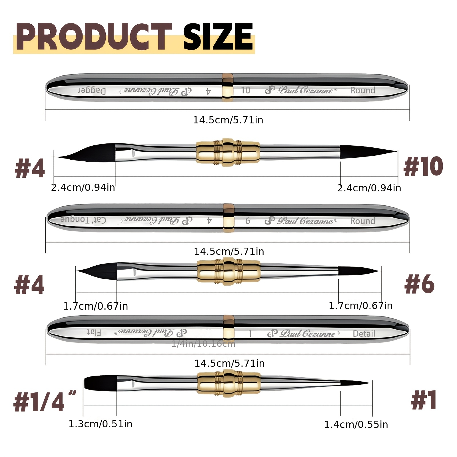 Portable Dual-Ended Travel Watercolor Brush Set with Storage Bag