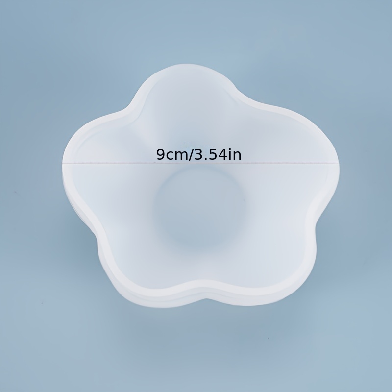 TEMU Flower-shaped Bowl Silicone Mold, Suitable For Resin Crafts, Soap Making, Wax And Cement Molds; Irregular Flowerpot Shape; Ideal For Wedding