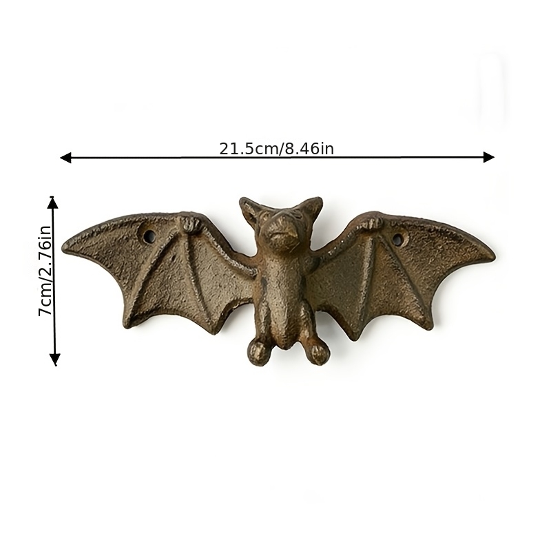 E-shop 【3D】 [3D] . Wandskulptur Kunst 8,46 Zoll (ca. 21,5 cm) Gusseisen Vintage Fledermaus 3D Schwimmende Wandskulptur Dekoration, Kann Auch Für