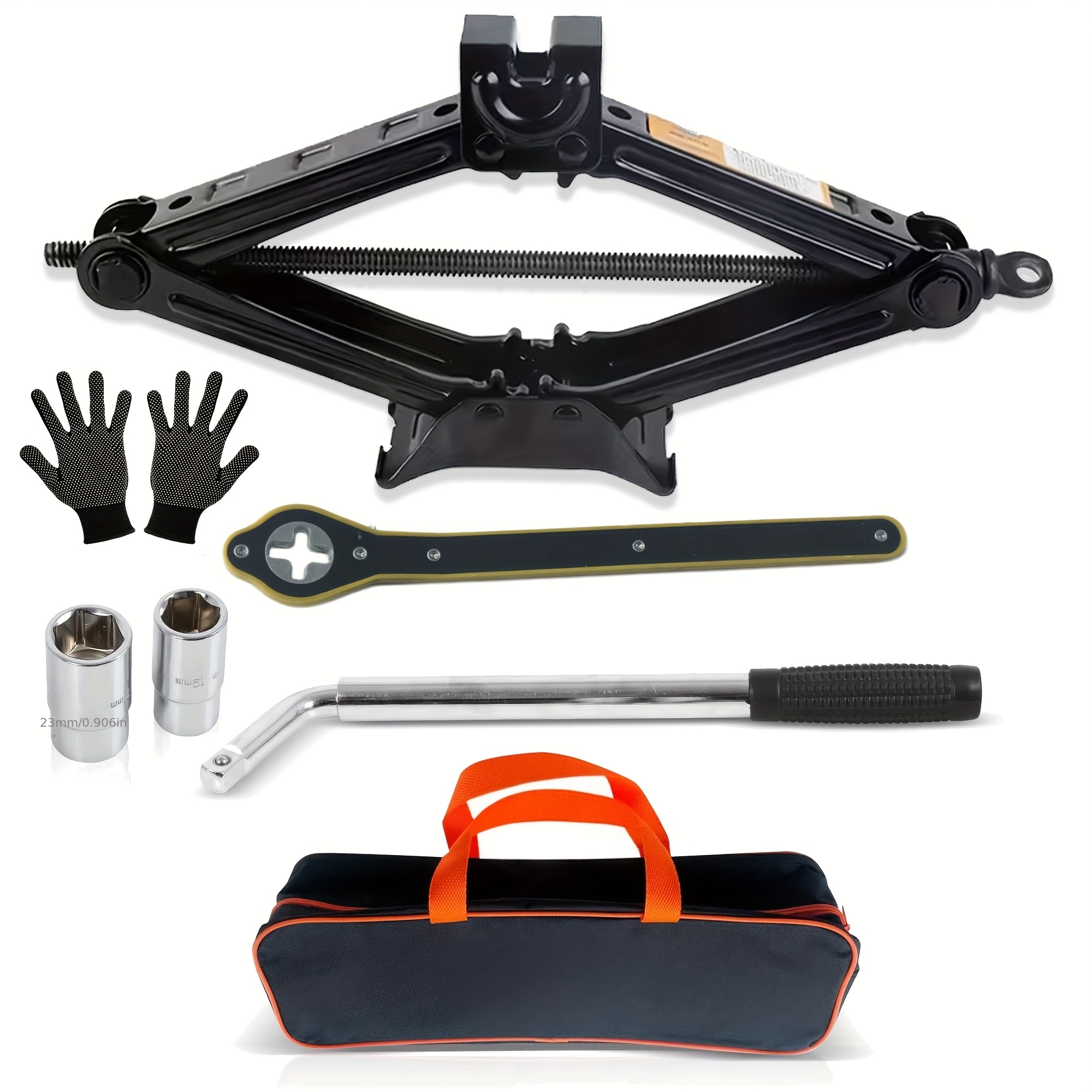 TEMU 2.5 Ton Car Clip-on Lifting Jack Electric Drill Model - 2.5 Ton (5511 Lbs) Car Jack - Lifting Jack Car Kit With Wrench For Car/suv/mpv (6pcs Set)