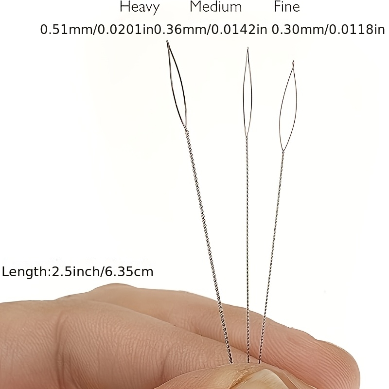 TEMU 3 stuks Opvouwbare Oog Naalden, Kralen Benodigdheden Spiraal Kralenpinnen, voor Zaadkraal Sieraden Maken