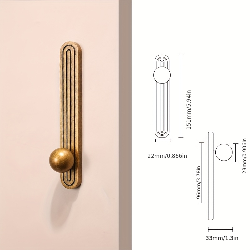 E-shop Schubladenzug im Vintage-Stil, minimalistischer leichter Luxusmöbel-Kleiderschranktürgriff im italienischen französischen Stil, rund, in