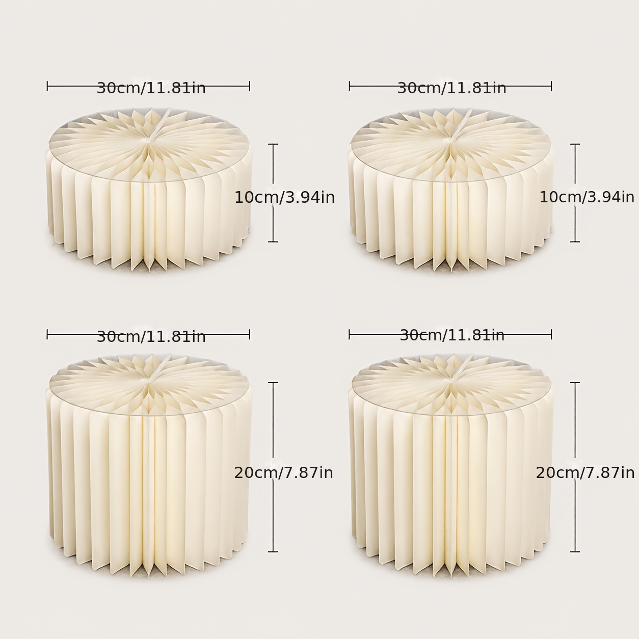TEMU Lot de 4 accessoires de décoration pour table à desserts et gâteau de mariage, présentoir à pâtisseries cylindrique pliable pour fête