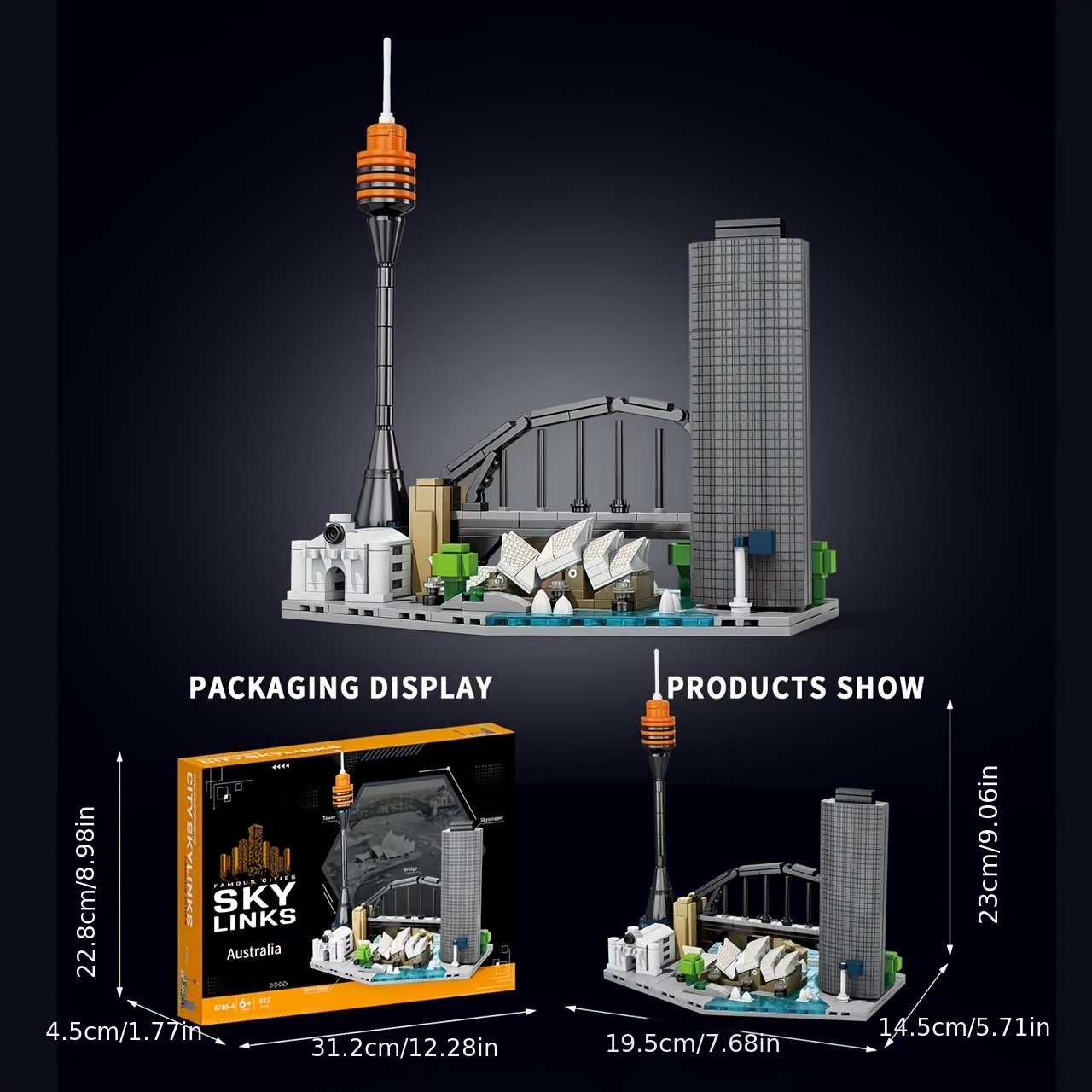 World City Skyline Building Block Model