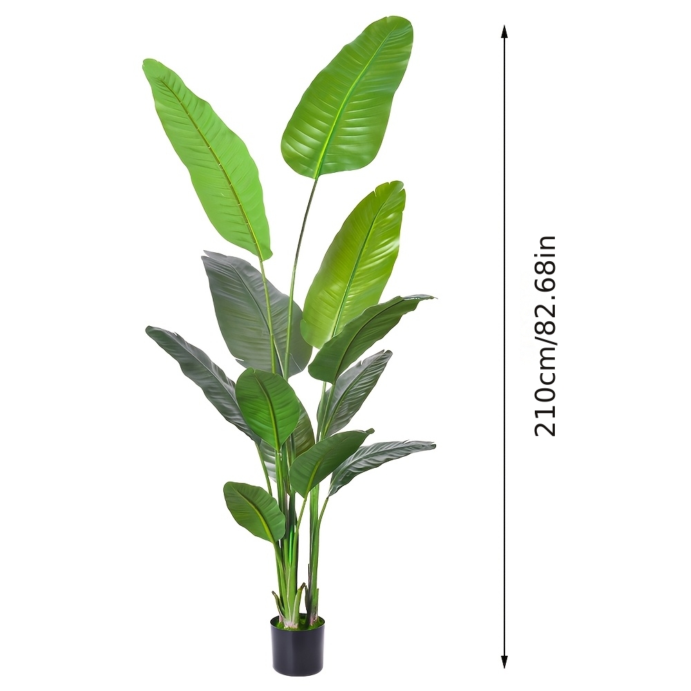 Artificial Bird Of Paradise Plant, Fake Tree With Realistic Leaves And Durable Pots, Adjustment-free Branches Artificial Tree For Indoor Outdoor Home Decor