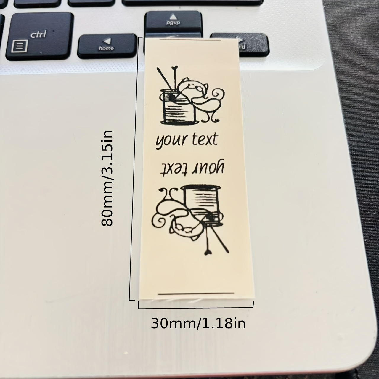 TEMU 48pcs Personalized Ribbon Labels Customization, Using Heat Transfer Technology On Soft Smooth Ribbons For Beautiful Graphics, Suitable For