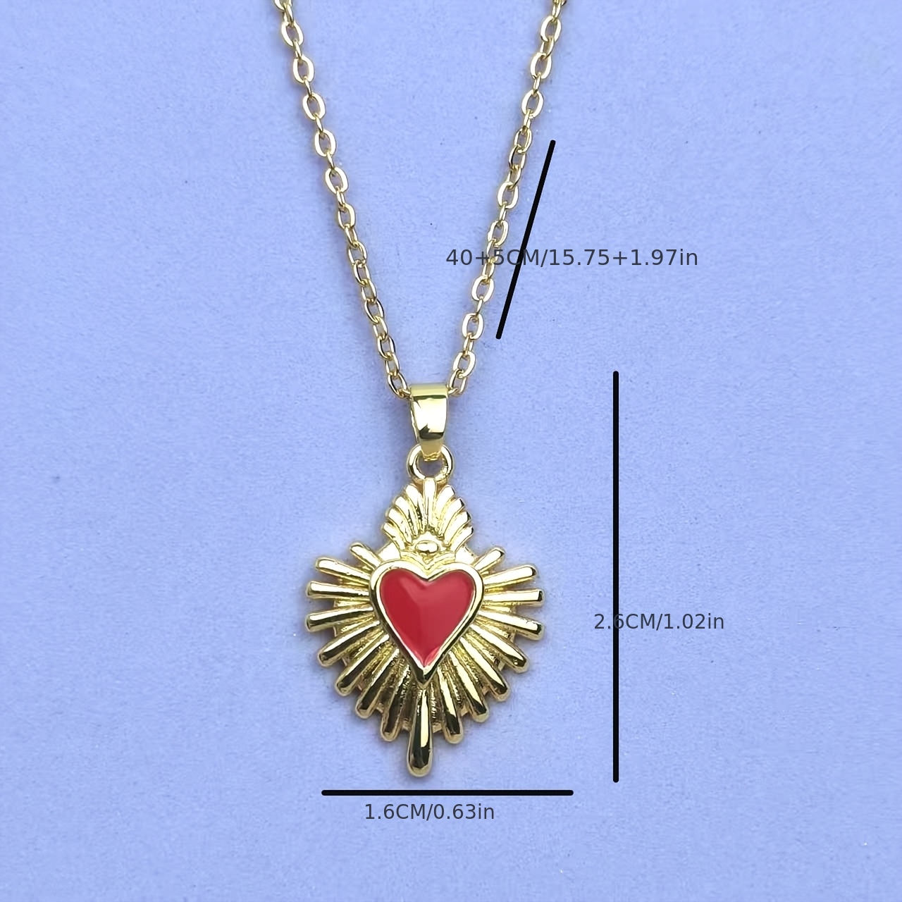 TEMU Heart-shaped Sunflower Pendant Necklace, Stylish Pattern Heart-shaped Sunflower Collarbone Chain, A Perfect Gift For Valentine's Day