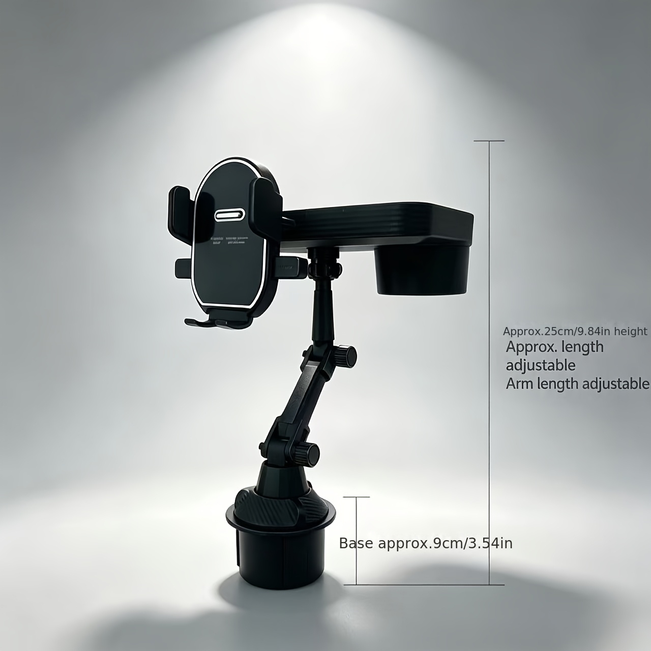 TEMU Prolongateur de porte-gobelet de voiture 2025, plateau porte-gobelet multifonctionnel avec support pour téléphone, nouveau modèle avec support