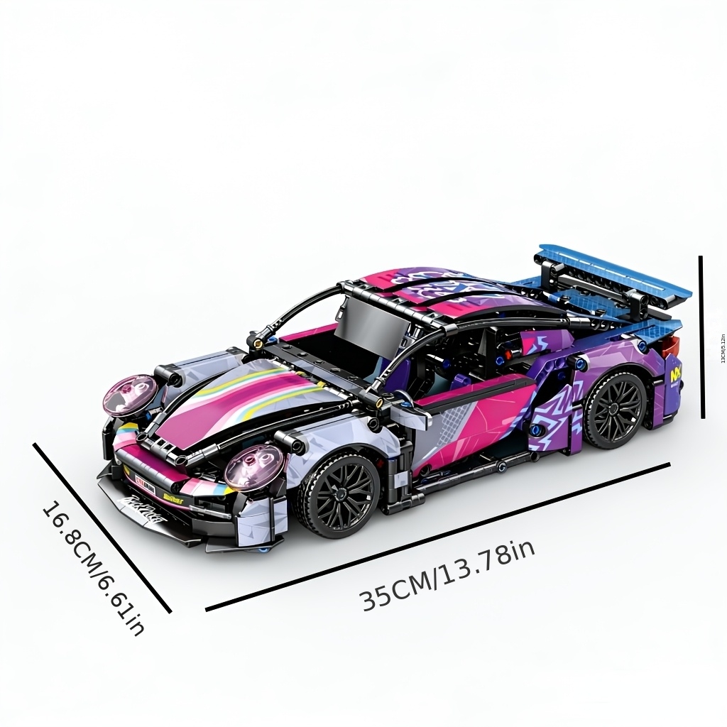 2026 Exquisite Colorful Sports Car Building Block Model