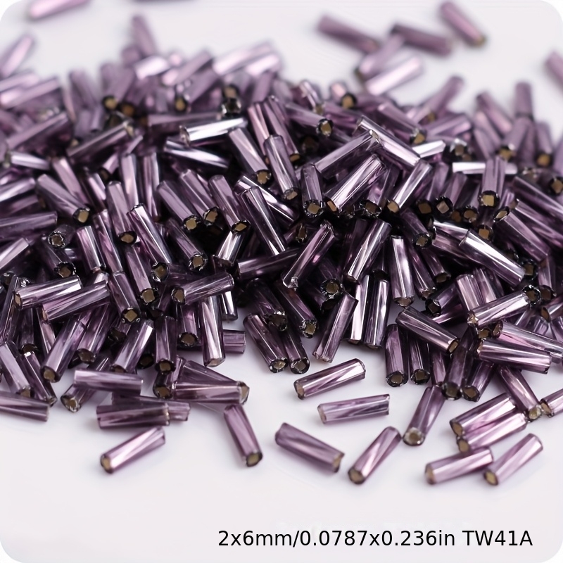 Silvery-filled Glass Twisted Tube Beads, 288pcs for DIY Jewelry Making