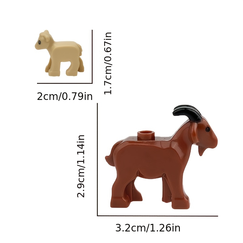 Small Particle Building Blocks with Farm Animal Patterns