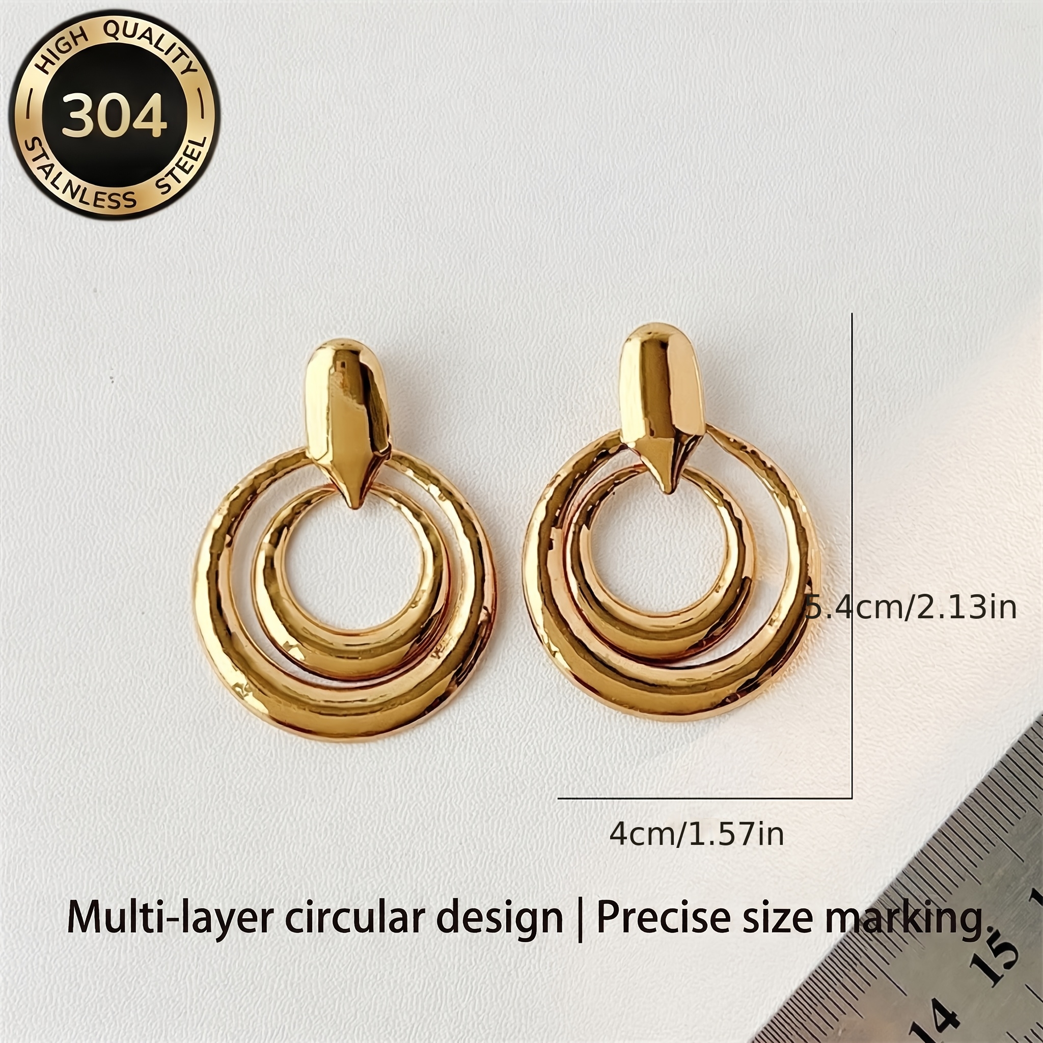 Women's Versatile Stainless Steel Hypoallergenic Earrings
