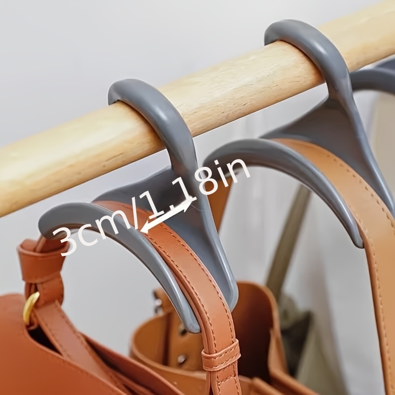 Set of 4 Seamless Bag Hooks for Wardrobe Storage