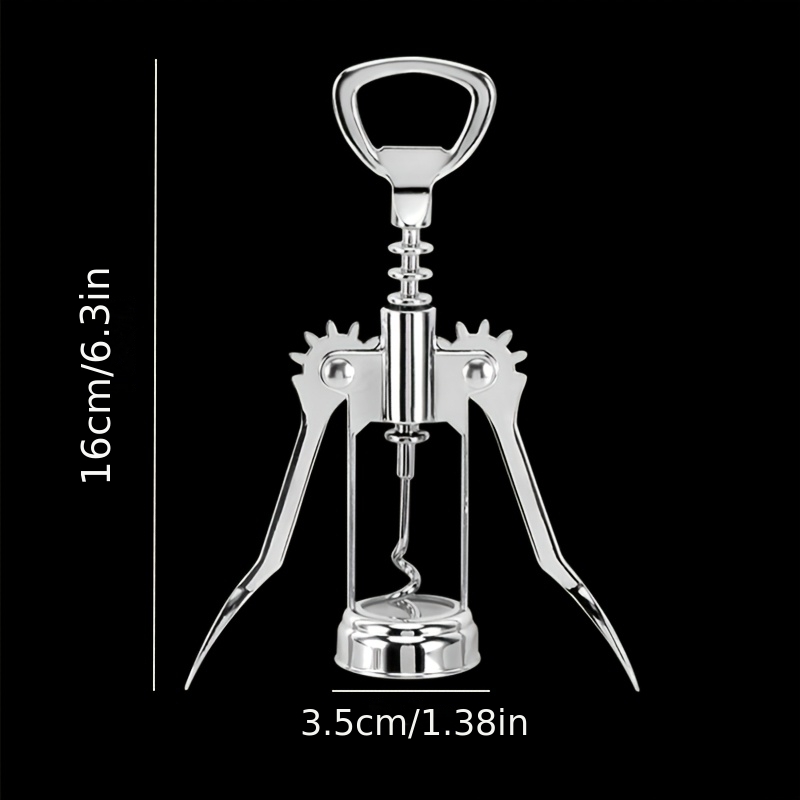 Multifunctional Wine Opener | Zinc Alloy Bottle Opener with Cork Screw and Pour Spout