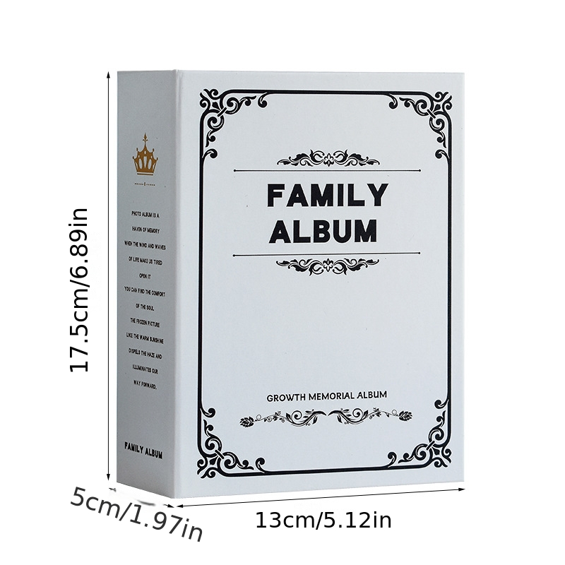 TEMU Large-capacity Pocket Golden- Photo Album, Insert-style , Baby Growth Journal, Album, Family Memory Album, Wedding Anniversary Book, Memory