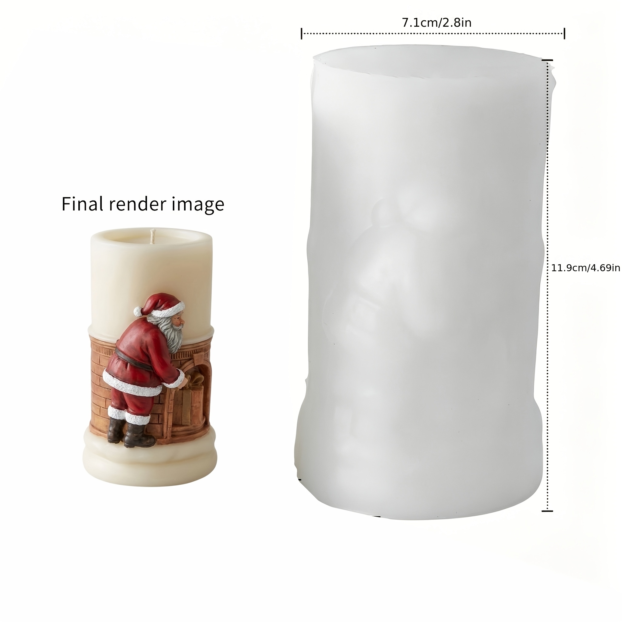 TEMU Jdh Suitable For Aromatherapy Candles, Soap & Resin Crafts Santa Claus Mold - Reusable Silicone Mold With Easy Demold, Durable Suitable For Diy