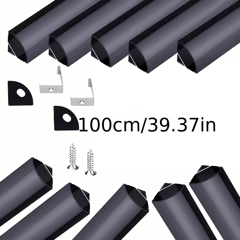 10pcs Linear Recessed Track Light Fixtures with Diffuser Covers