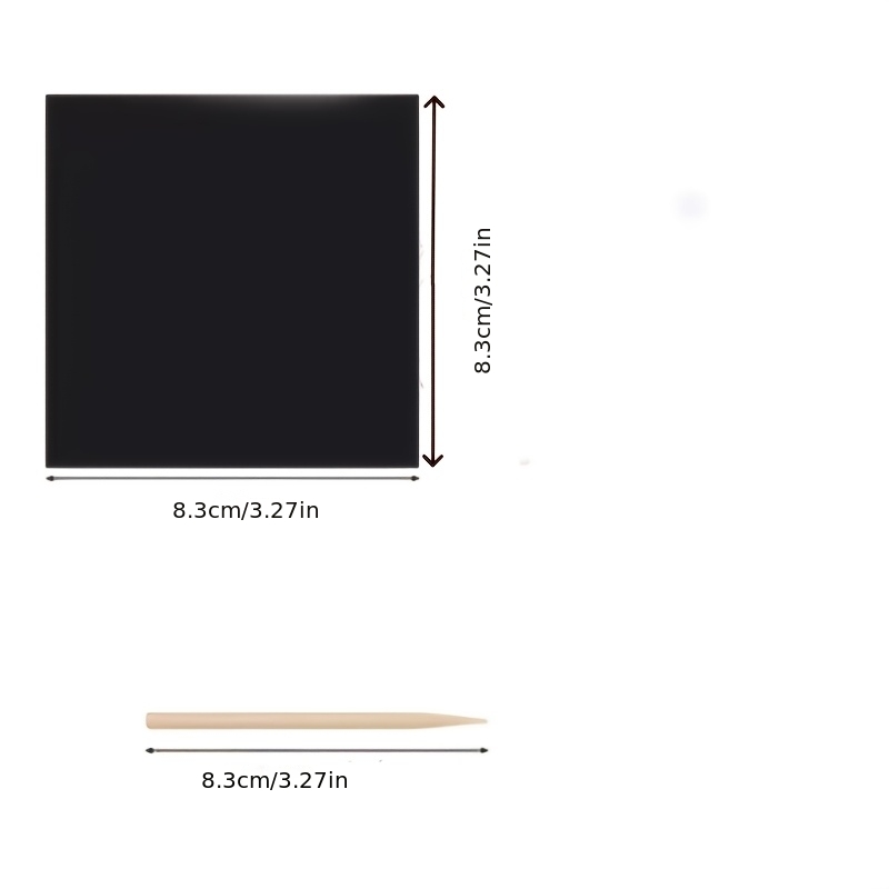 Art Scratch Drawing Set with Bamboo Styluses