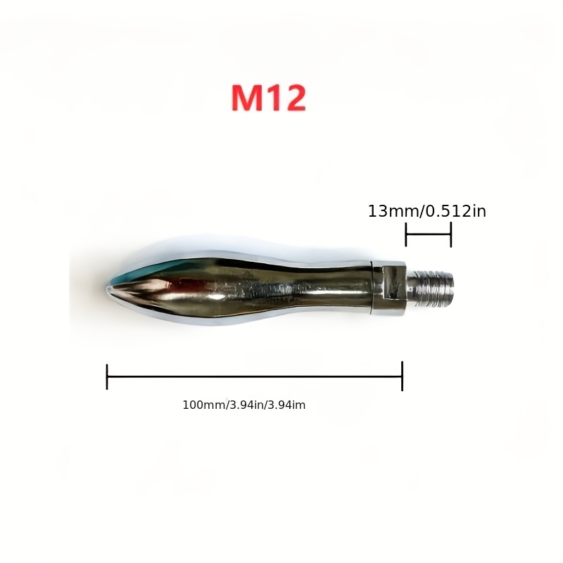 E-shop Drehgriff für M10- und M12-Gewinde, mit einem gebogenen Drehknopf, aus blankem Metall, geeignet für Fräsmaschinen, Drehmaschinen und andere
