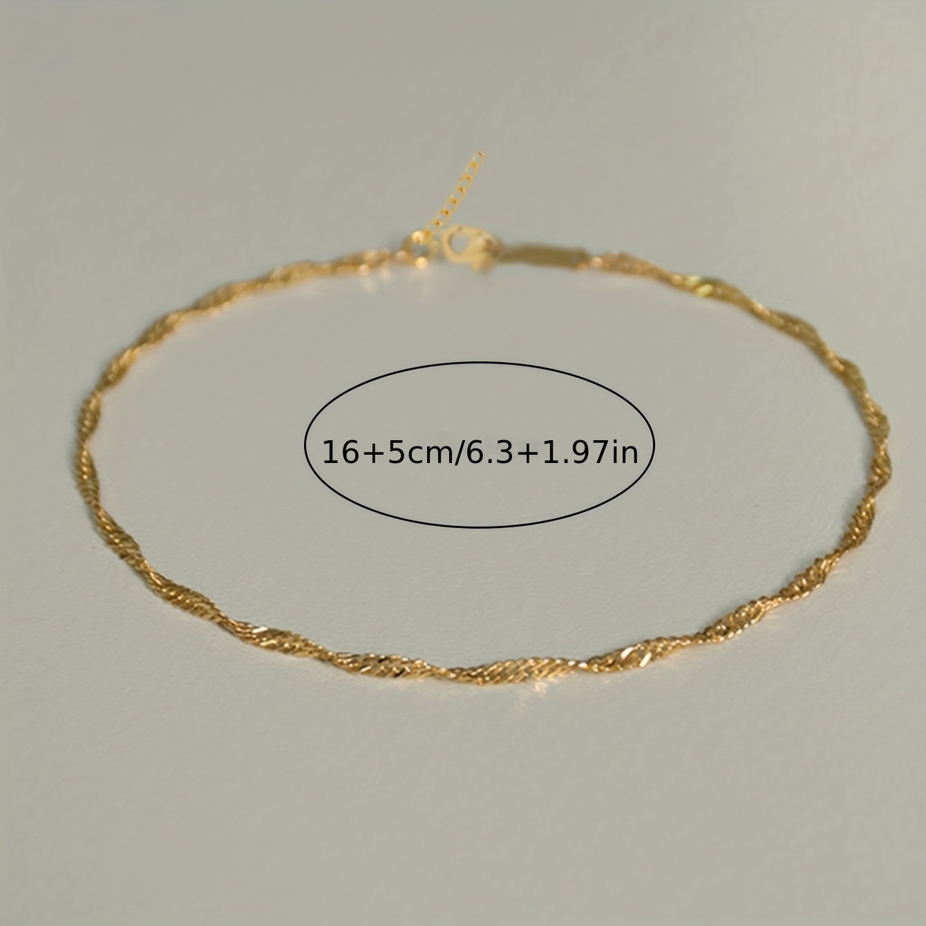 Women's Classic French Wave Chain Bracelet, Minimalist Style