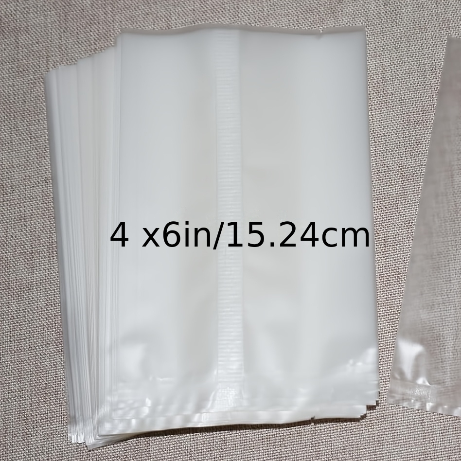 TEMU 100pcs Pack 5"x7" Matte Cookie Bags Suitable For, Frosted Heat Seal Treat Packaging With Plastic Packaging For Bakeries, Cafes, Parties -