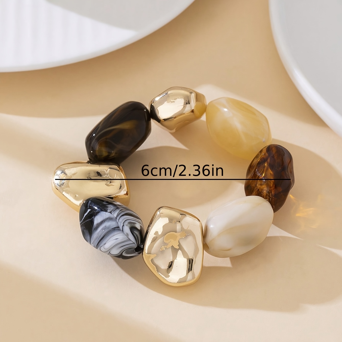 Women's Light Luxury Irregular Bead Elastic Bracelet