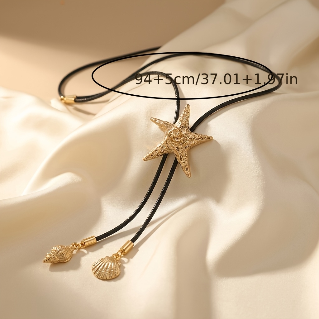Ocean-Themed Starfish Pendant Necklace for Women