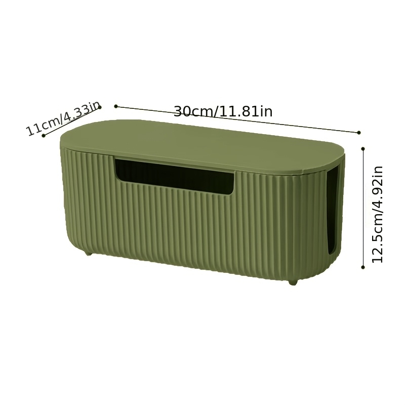 Image of Cable Management Box Cable Management Kit For Power Strip To Hide Wires, Boxes,safe Abs Material Wire Organizer Of Cable Clips Sleeve For