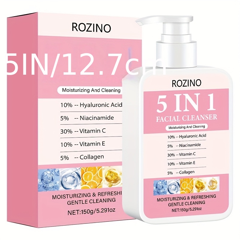 TEMU Rozino Facial Cleanser-hyaluronic Acid + Vitamin C | Deep Clean & Skin