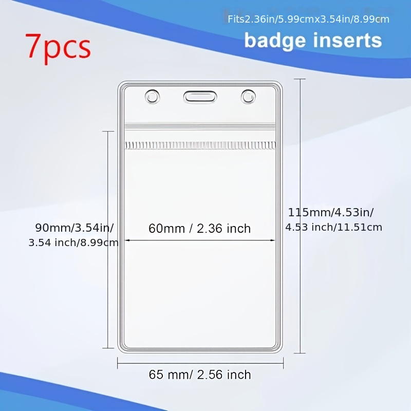 TEMU Soportes verticales transparentes de resistencia para tarjetas de identificación 2D (3/7 piezas) con cremalleras, ideales para la protección de