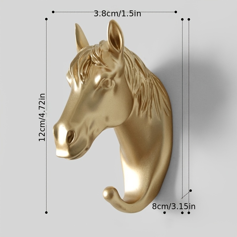 TEMU 1pc Animal Head Hooks, Mount Coat Hooks, Animal Shaped Decorative Hooks For Living Room & Bedroom, Wall Hanger For Clothes, Towels, Jewelry And