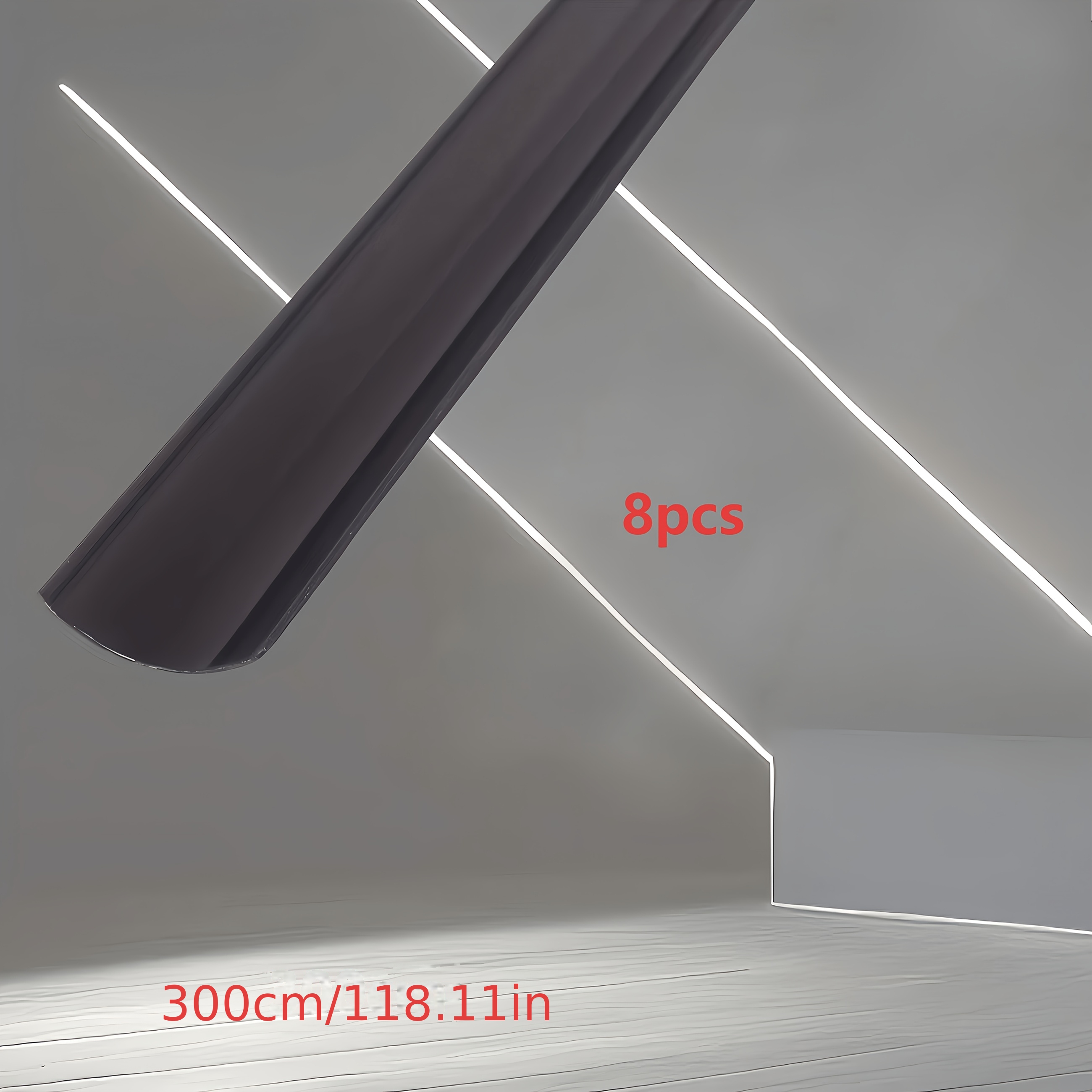 white black plastic pc lamp cover 3 meters long 4pcs 8pcs high light transmission soft light and atmosphere lamp shell anti yellowing and durable aluminum lamp trough cover   pc cover does not   aluminum channel