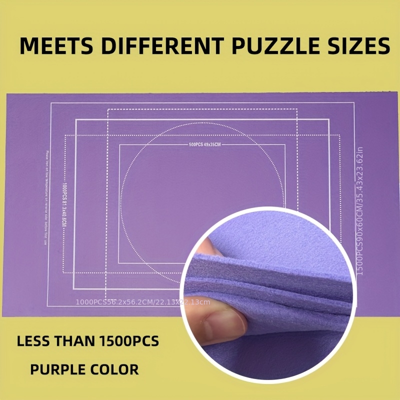 Image of Ultra Soft 1.5mm Thick Puzzle Mat For Adults, Non-slip Large Jigsaw Board Up To 1500pcs, Craft Mat For Table Floor Protection - Perfect Christmas, Halloween Gifts