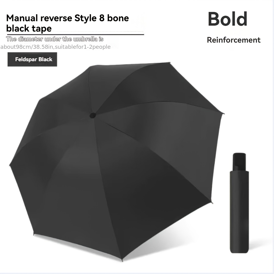 TEMU 12-rib Premium Portable Folding Travel Umbrella - Windproof, Compact, Portable Compact Folding Travel Umbrella Lightweight Windproof Rain