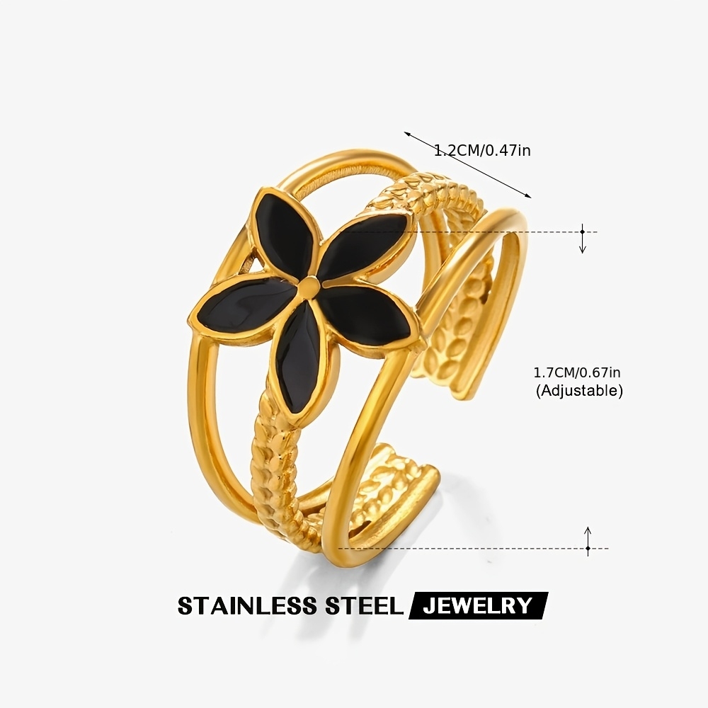 TEMU A Ring With An Adjustable Opening, Elegant, Minimalist, And . A Perfect Gift For Women, This Stainless Steel Ring Is Versatile And Suitable For