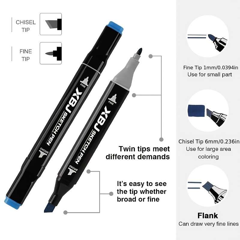 Professional Art Painting Set with 264 Dual-Tip Markers