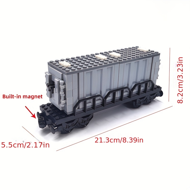 107pcs MOC Small Particle Building Blocks Train Cargo Container Set