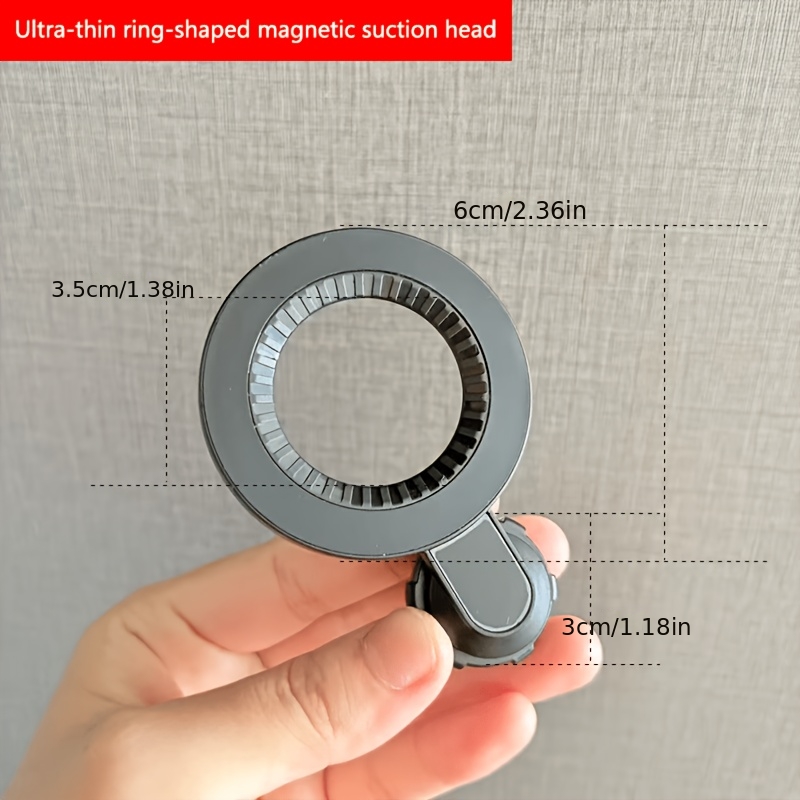 TEMU Car-mounted Strong Magnetic Phone Holder - Special Hook Clip For Car Air Vents - Extendable Rod - 360-degree Rotatable