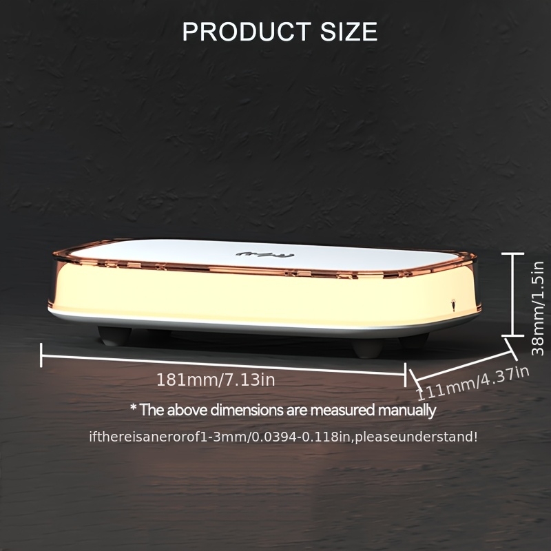 A 15W Wireless Charger with Ambient Touch Dimming, a Multifunctional Fast Charging Station Suitable for Huawei And Apple Devices, Wireless Charging for Headphones, Desktop Lighting, Essential for Professionals in Offices And Bedrooms