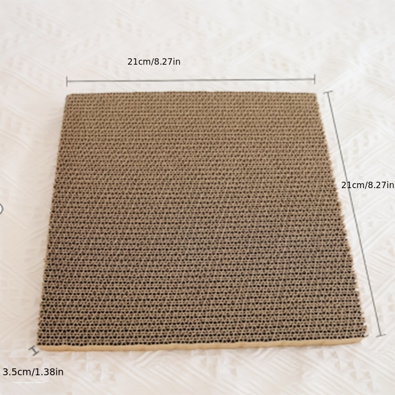 TEMU Cat Scratching Board, Non-shedding, Wear-resistant, Protects Sofas From Cat Scratches, Thickened Square Corrugated Paper, Scratch-resistant Cat