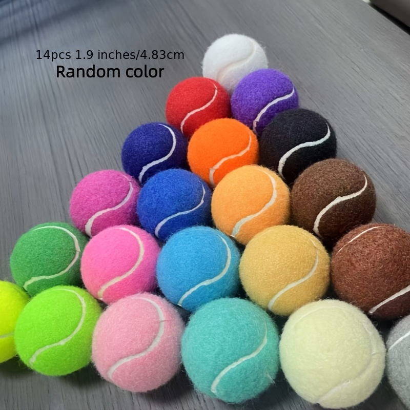 TEMU Factory Colorful Tennis Balls For Pets, Small 1.9 Inches, Regular 2.5 Inches, Dog Tennis Balls, Pet Tennis Balls, Pet Tennis Ball, Tennis Ball