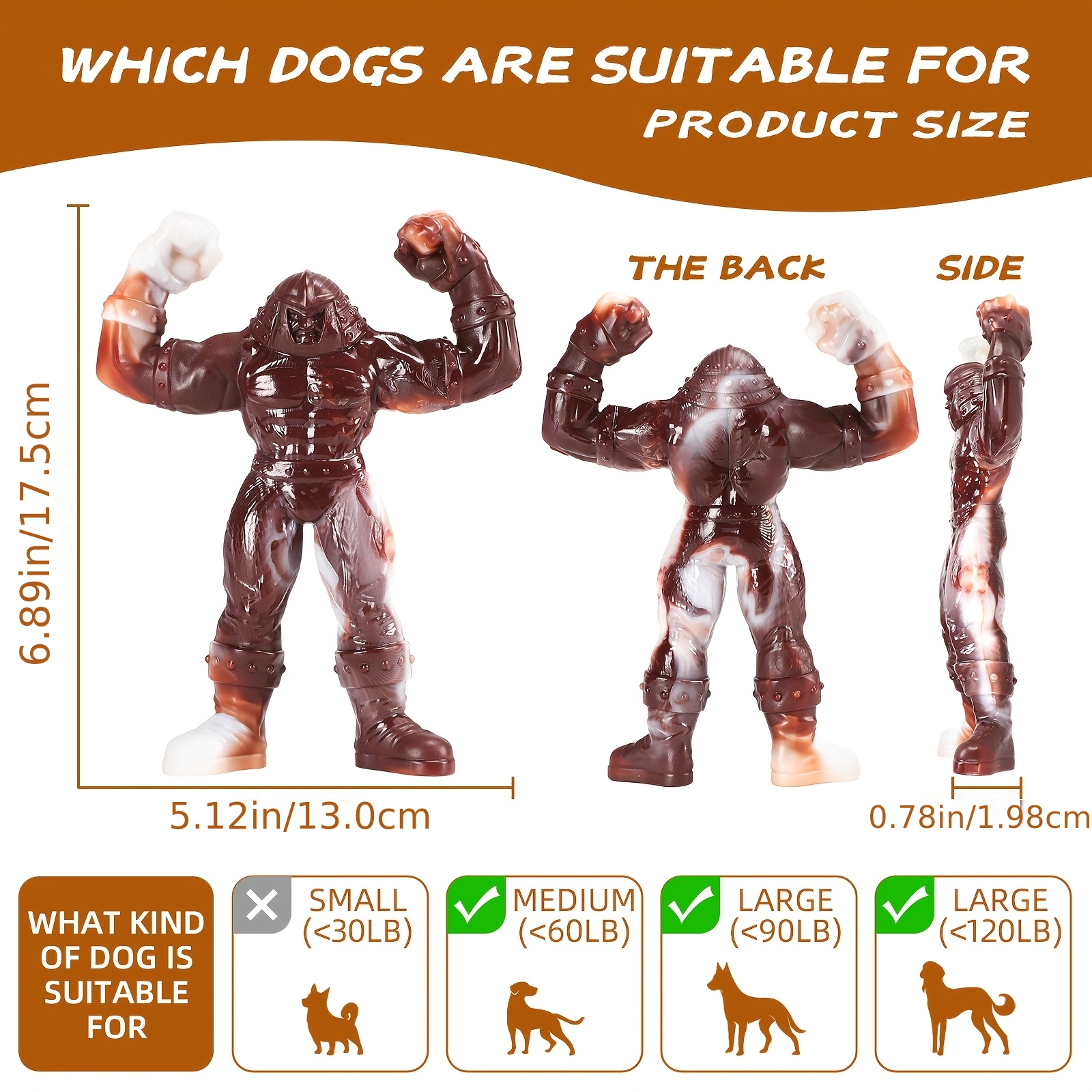 TEMU Dog Chew Toy, Armored Warrior Design For Teething And Chewing, Made Of Durable Hard Nylon Material. Suitable For Large/extra-large Breed Dogs,