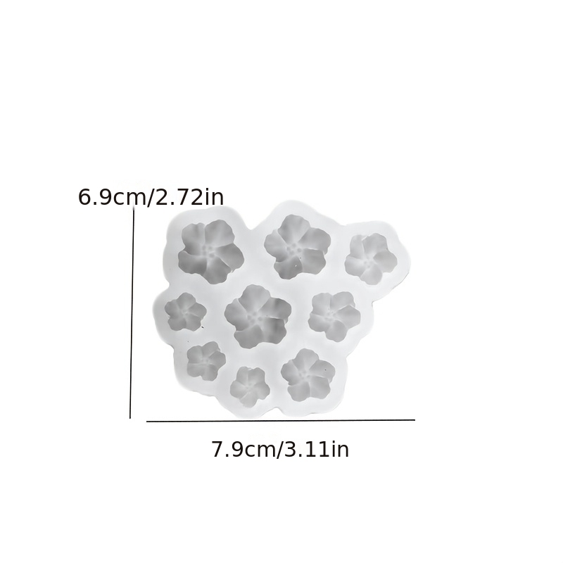 TEMU Stampo in argilla per fiori, candele, ornamenti in resina, stampo in silicone per di ciondoli in resina per candele, orecchini, portachiavi,