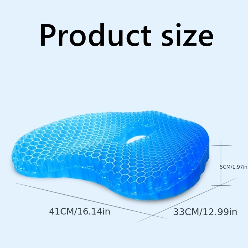   comfortable cushion honeycomb design gel seat pad cooling comfortable   office long sitting chair cushion car seat cushion hollow cooling mat