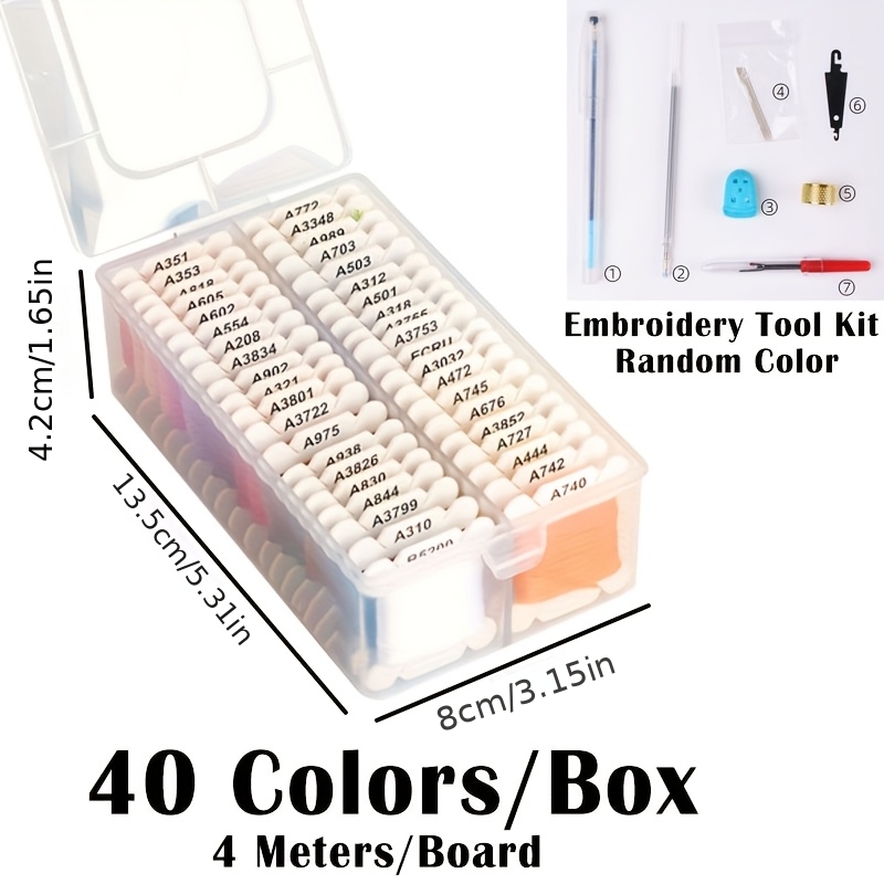 Cross Stitch Thread Organizer with 7 Type Embroidery Tools Kit